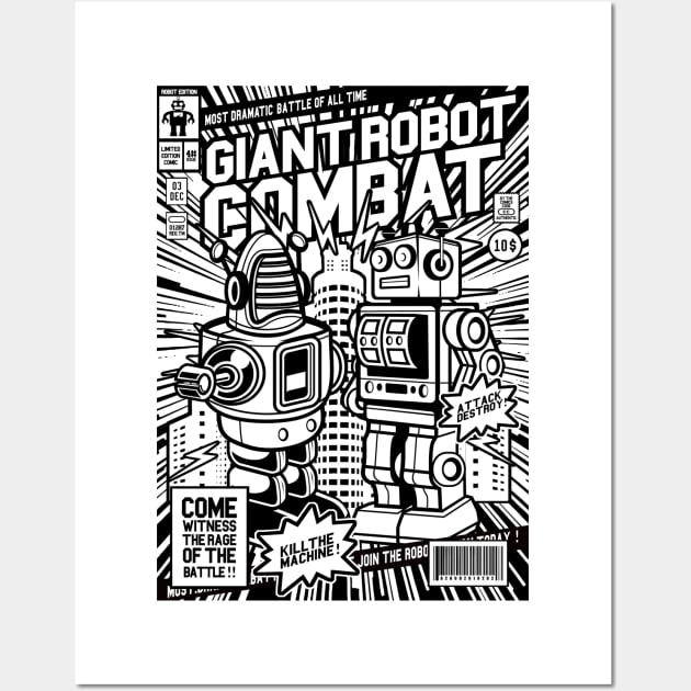 Giant Robot Combat Wall Art by CRD Branding